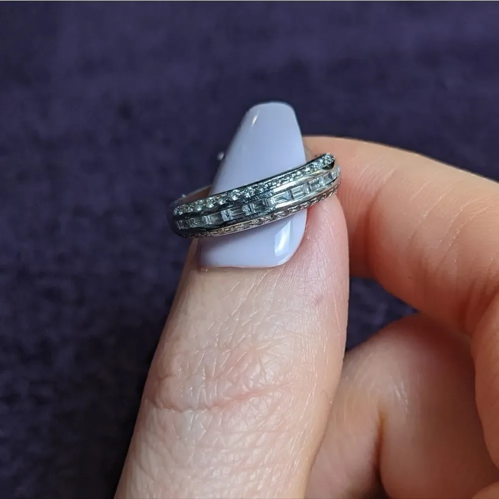vintage platinum diamond band